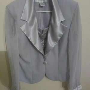 Silver bridal blazer